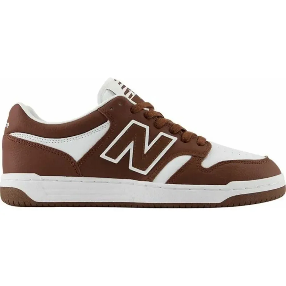 NWT New Balance 480 Low Brown White Leather Court Sneakers Retro BB480LHB SZ:12